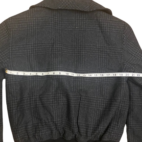 Cockpit USA Gray Plaid Deck Jacket Wool Shawl Collar Size - Picture 5 of 6